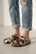 MABEL COW HIDE SLIP ON MULE CLOGS