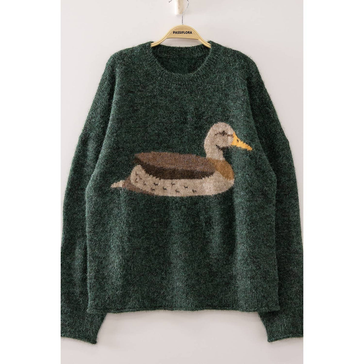 WILLA REED MALLARD DUCK SWEATER- MOCHA