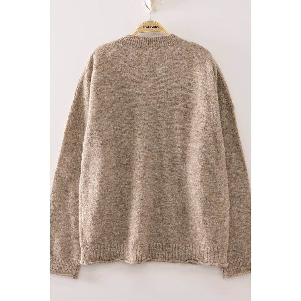 WILLA REED MALLARD DUCK SWEATER- MOCHA