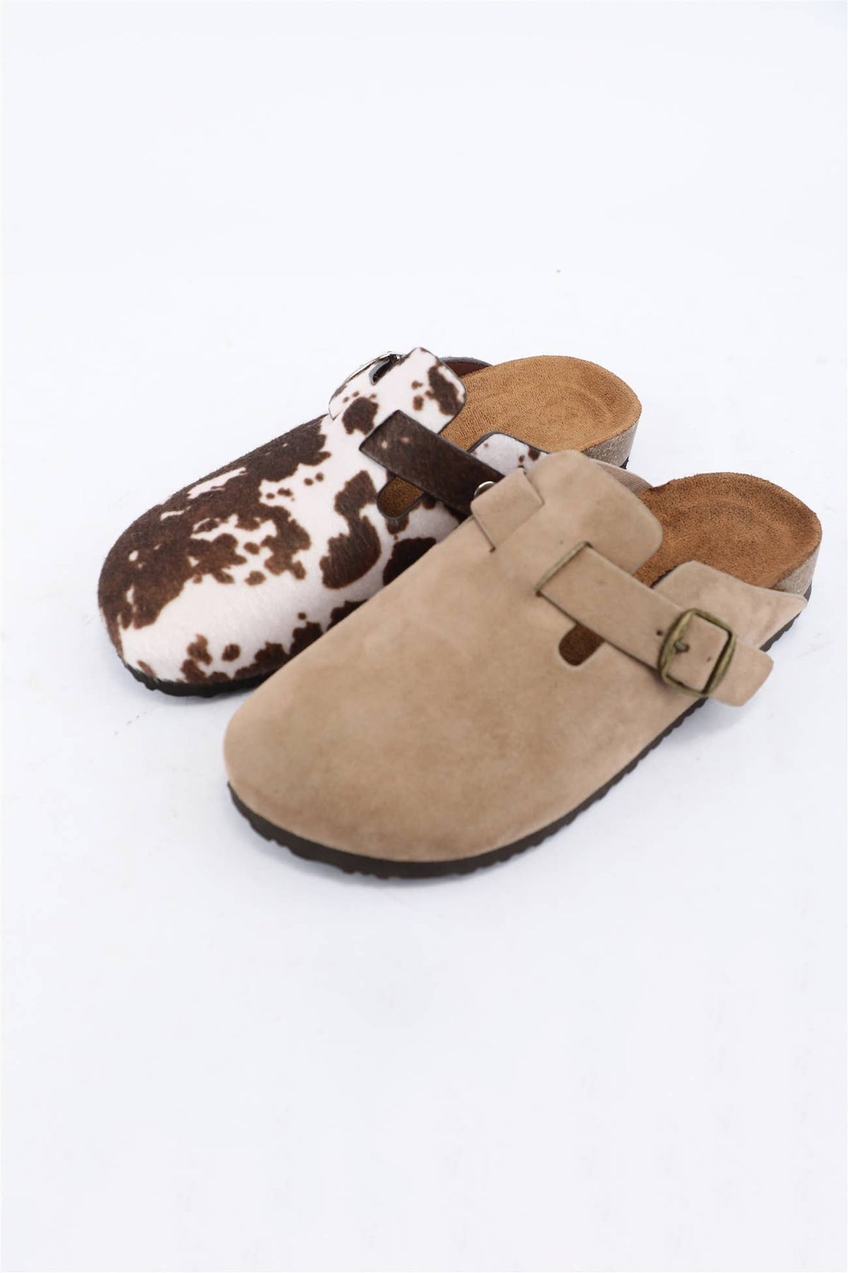 MABEL COW HIDE SLIP ON MULE CLOGS