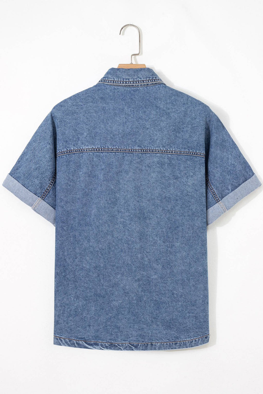 DANNIE RAE DENIM SHORT SLEEVE BUTTON SHIRT