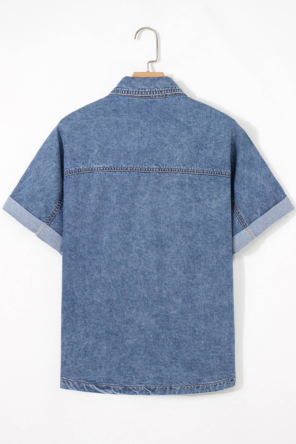 DANNIE RAE DENIM SHORT SLEEVE BUTTON SHIRT