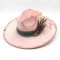 PRESCILLA WREN DISTRESSED FEATHER HAT