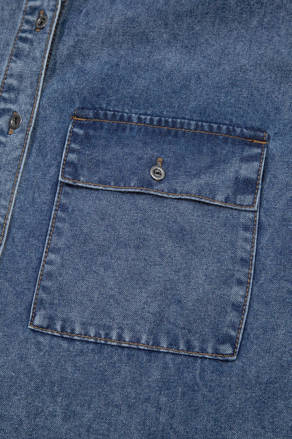 DANNIE RAE DENIM SHORT SLEEVE BUTTON SHIRT