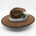 BARBARA LYNN DISTRESSED FEATHER HAT