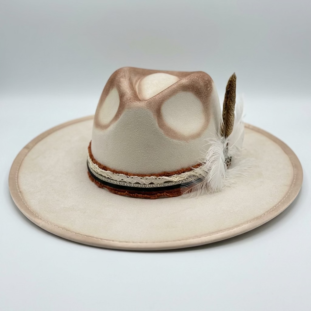 BETTY FAYE DISTRESSED FEATHER HAT