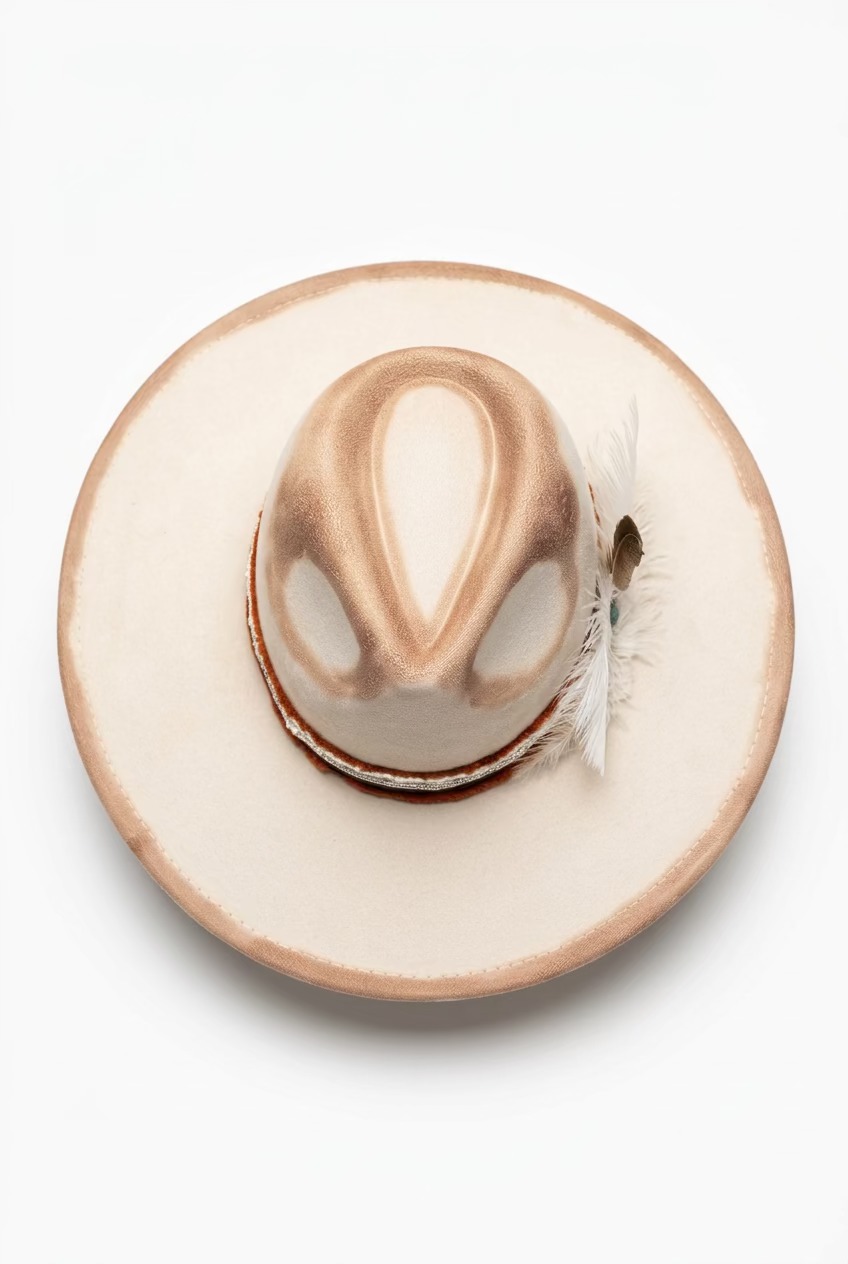 BETTY FAYE DISTRESSED FEATHER HAT