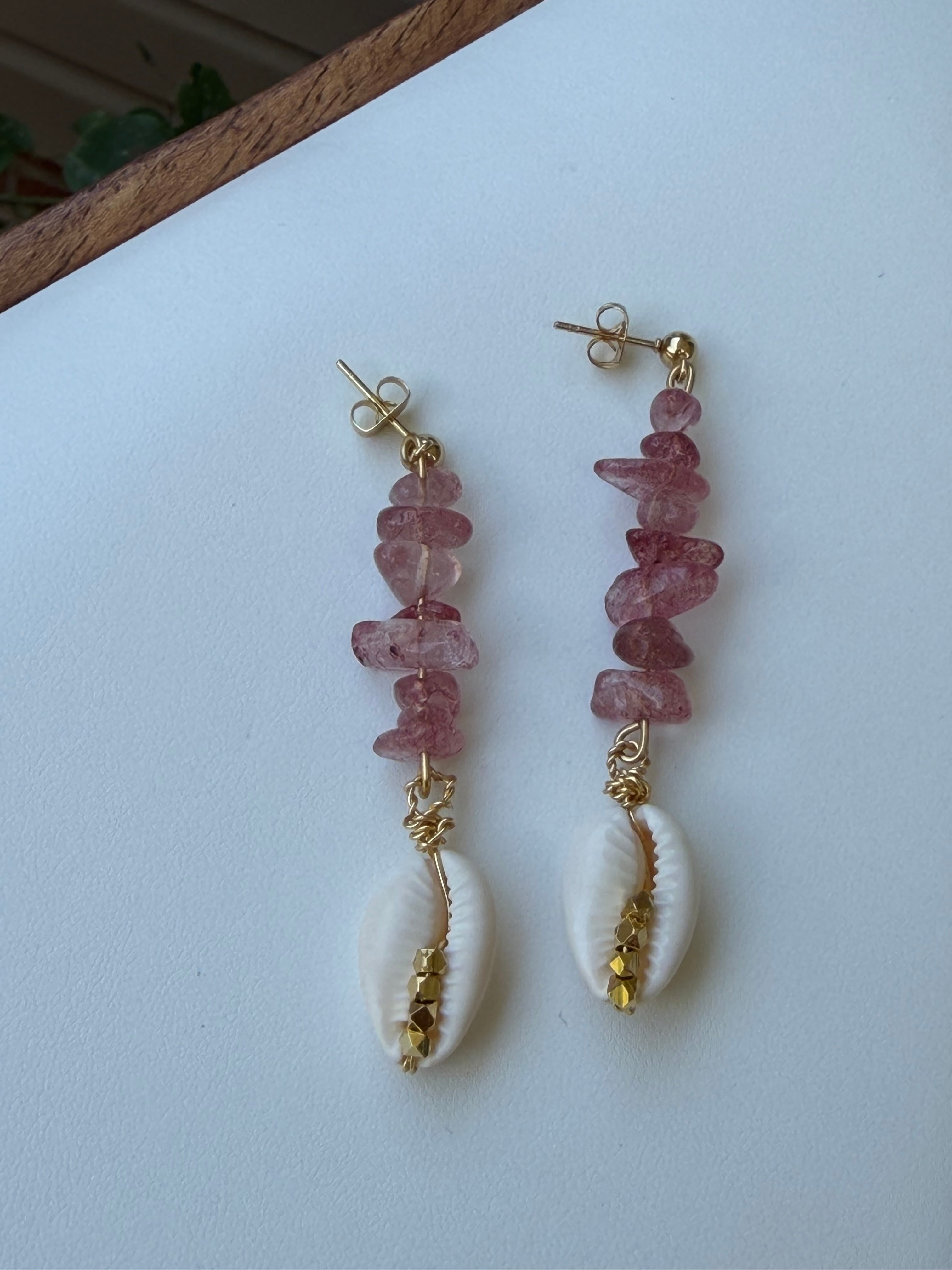 SHELLY ROSE EARRING- HANDMADE COLLECTION