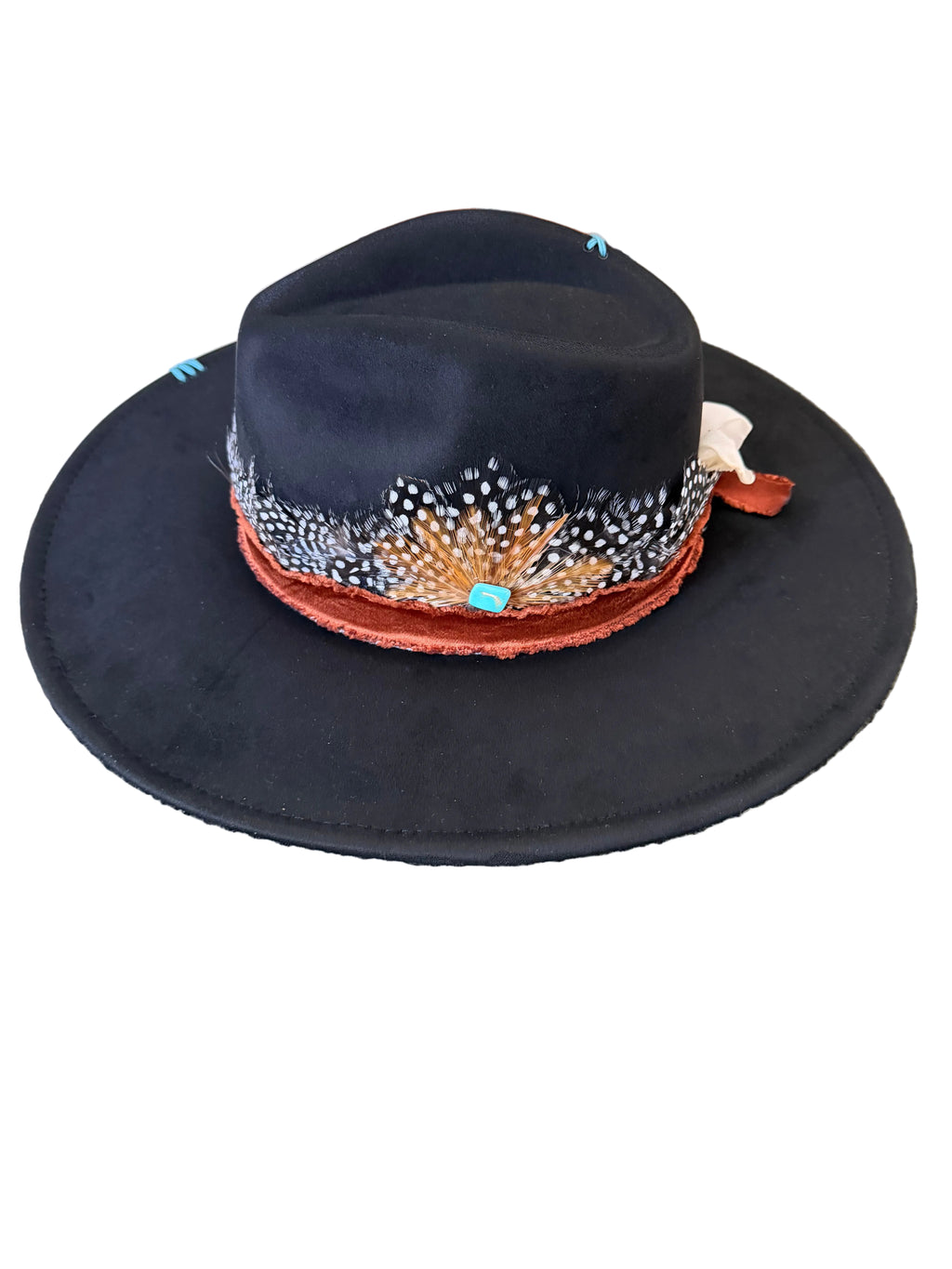 JESSE LOU DISTRESSED FEATHER HAT