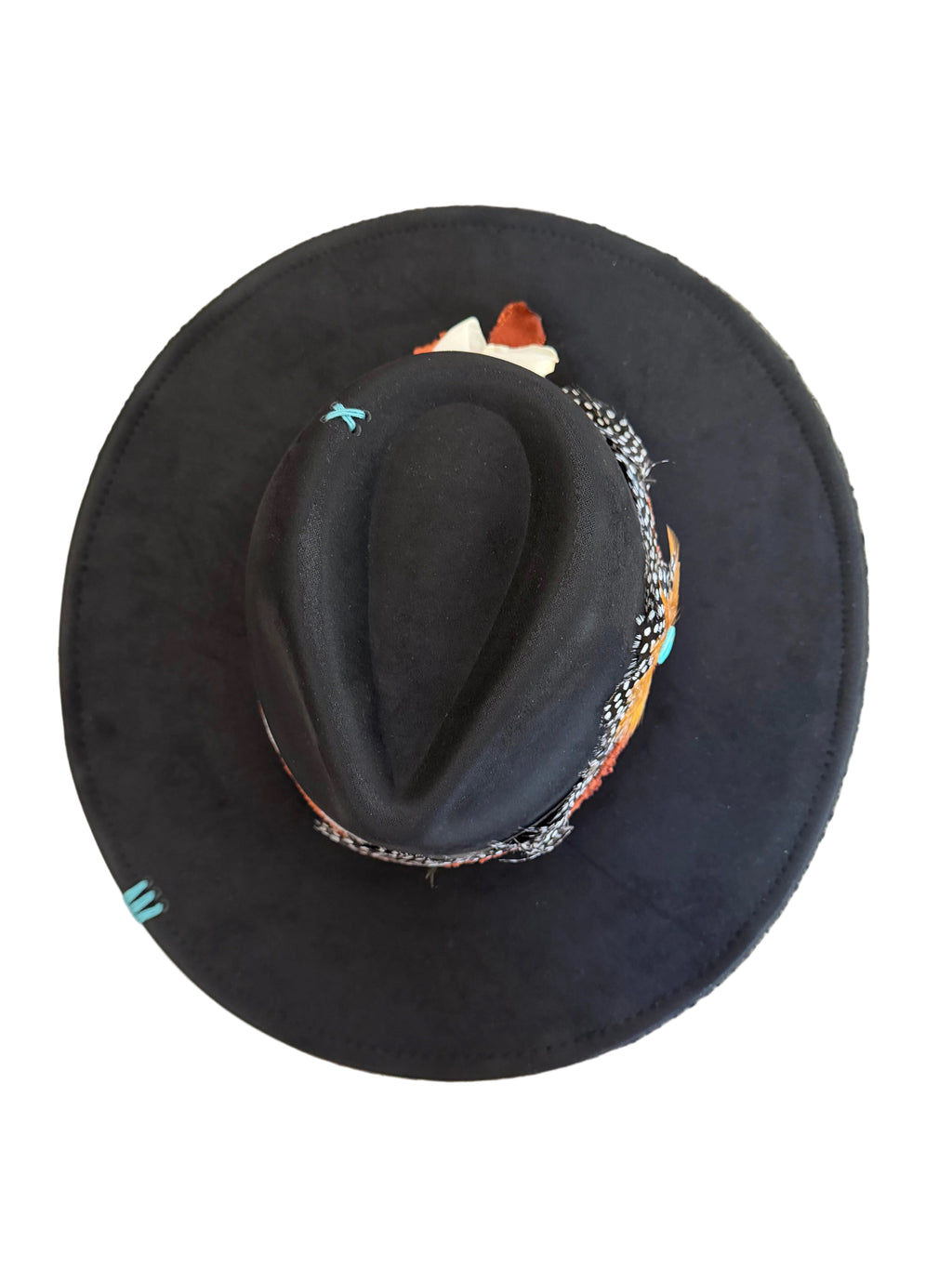 JESSE LOU DISTRESSED FEATHER HAT