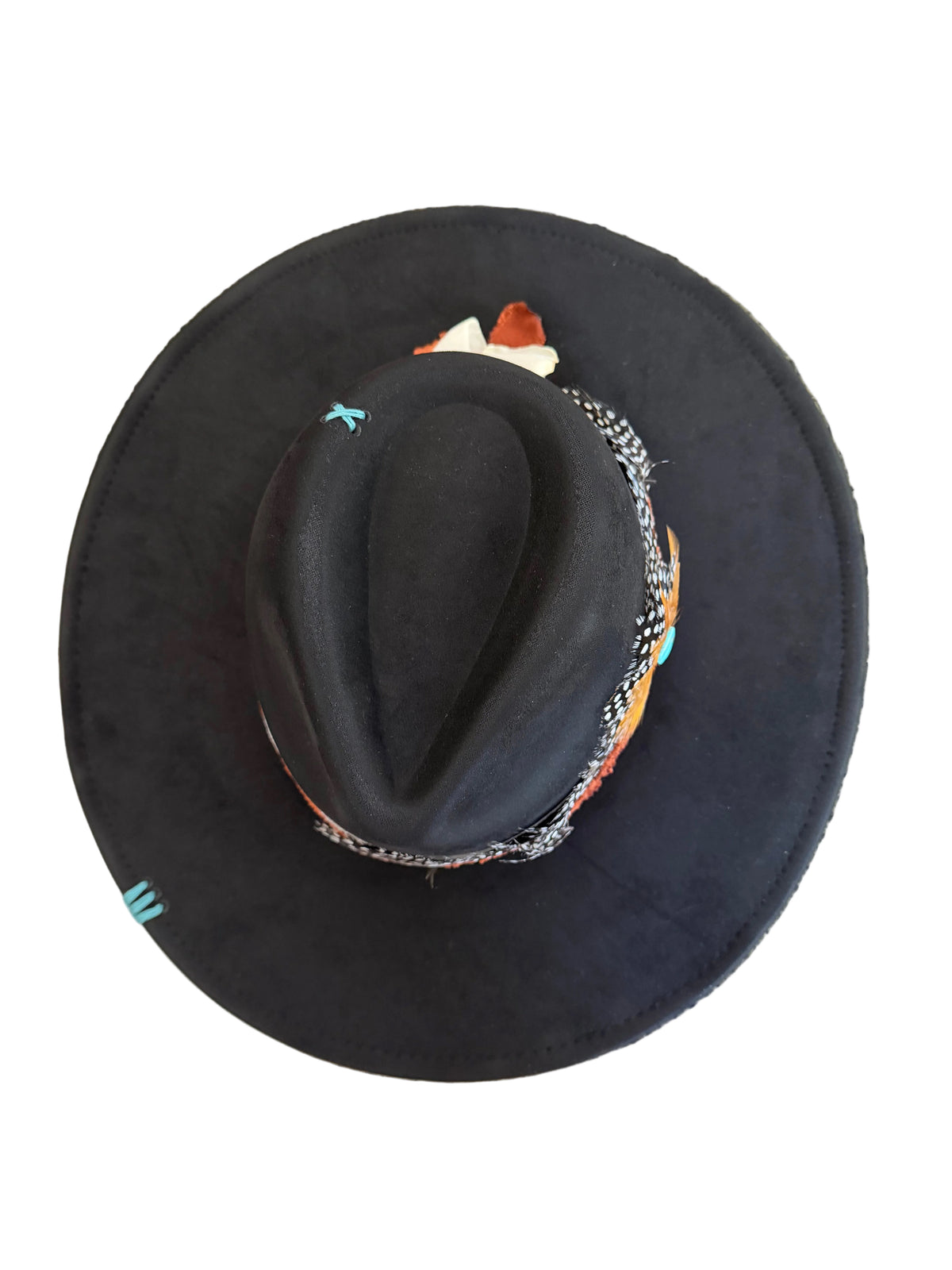 JESSE LOU DISTRESSED FEATHER HAT