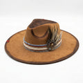 MABEL JO DISTRESSED FEATHER HAT