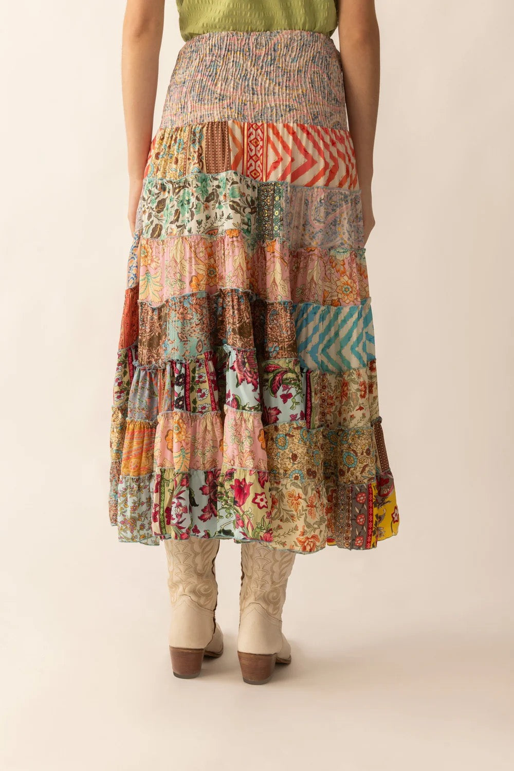 RITA PATCHWORK MAXI SKIRT