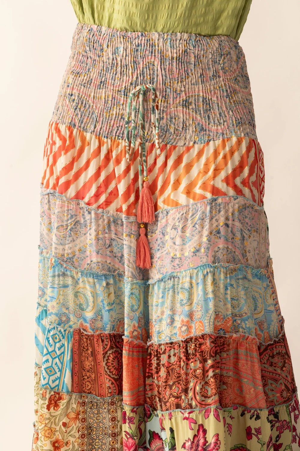 RITA PATCHWORK MAXI SKIRT