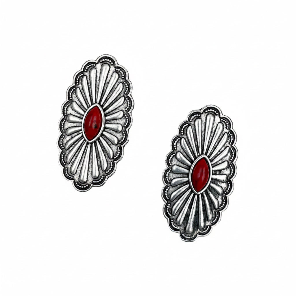 CHARLEE EARRING-RED