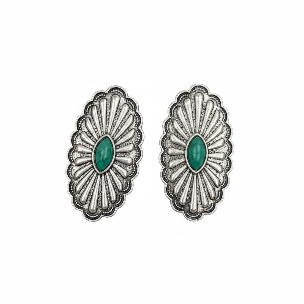 CHARLEE EARRING- GREEN