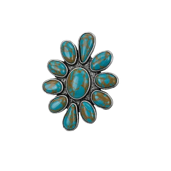 WANDA RING- BLUE/BROWN