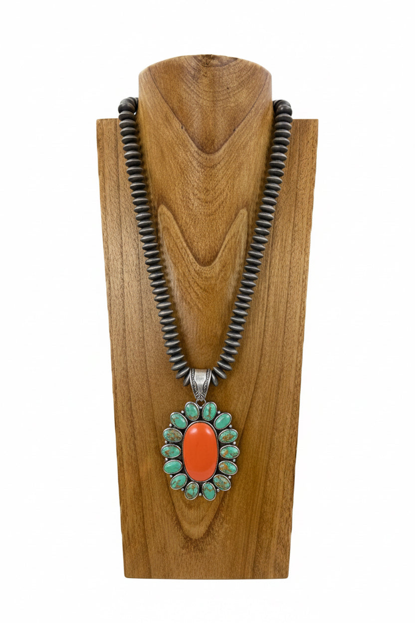 LORETTA NECKLACE-ORANGE