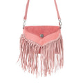 PRESCILLA TOOLED LEATHER FRINGE CROSSBODY BAG