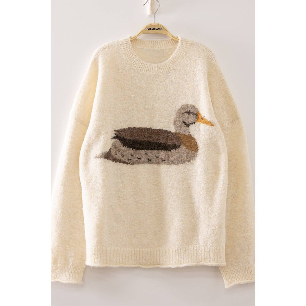 WILLA REED MALLARD DUCK SWEATER- MOCHA