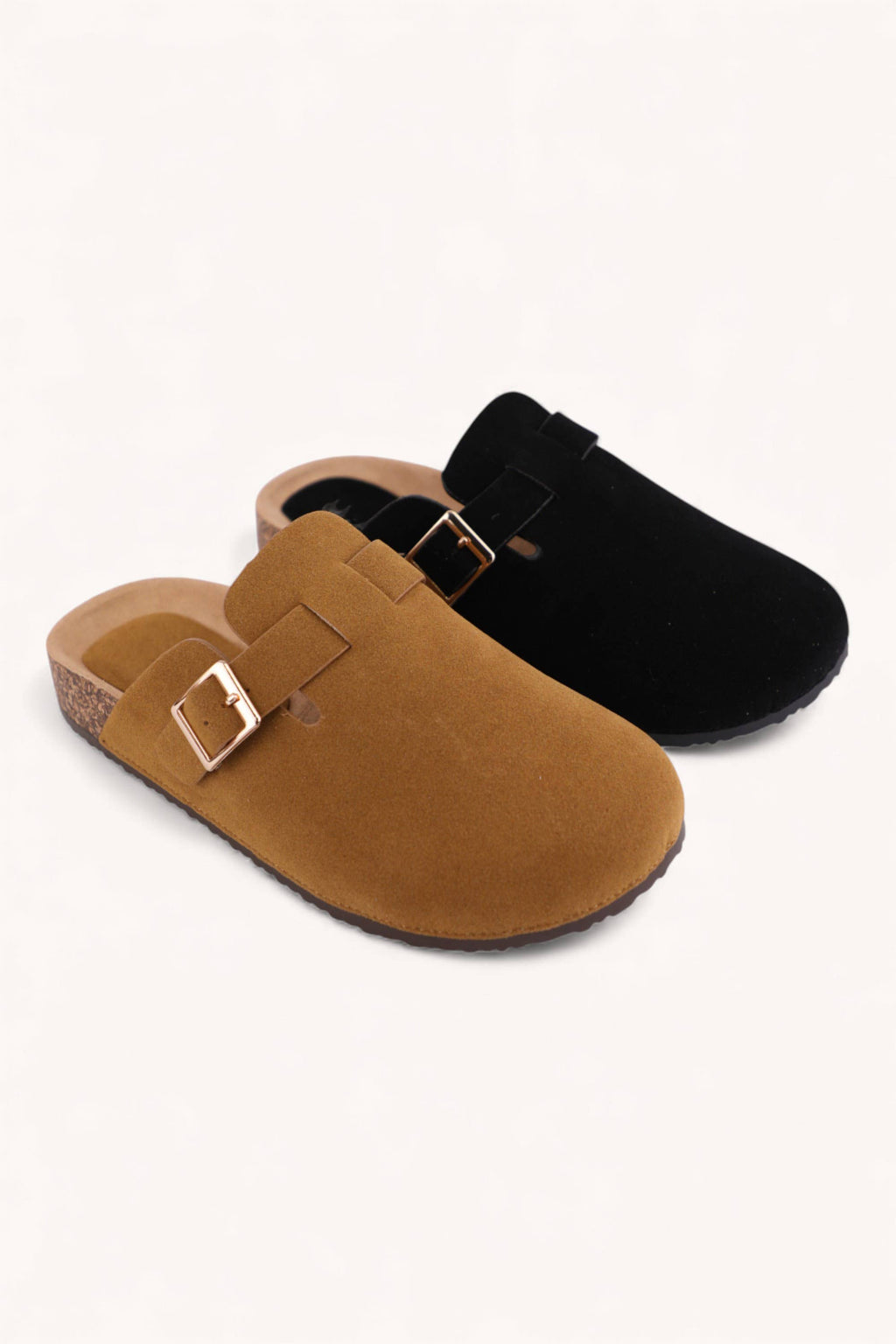 WANDA BLACK CLOGS SLIP-ON MULE