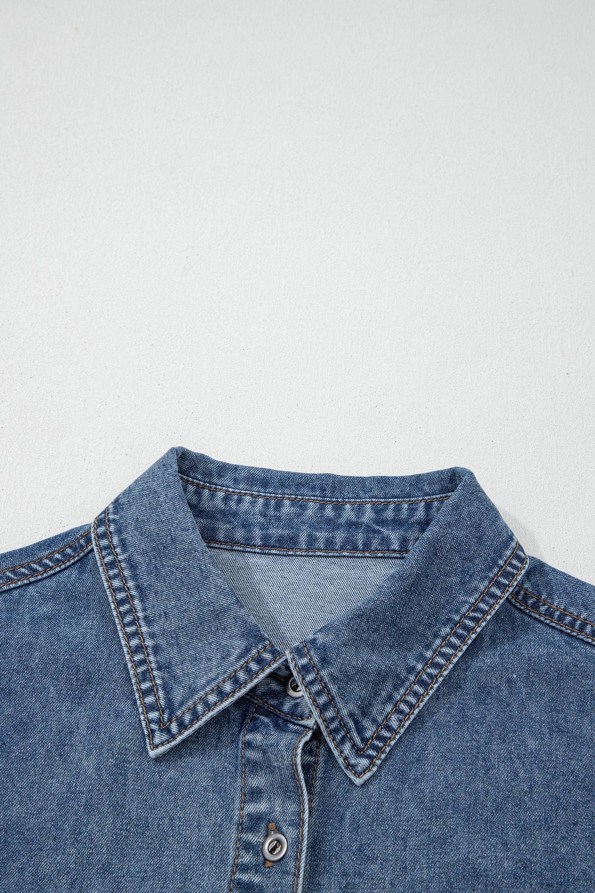 DANNIE RAE DENIM SHORT SLEEVE BUTTON SHIRT