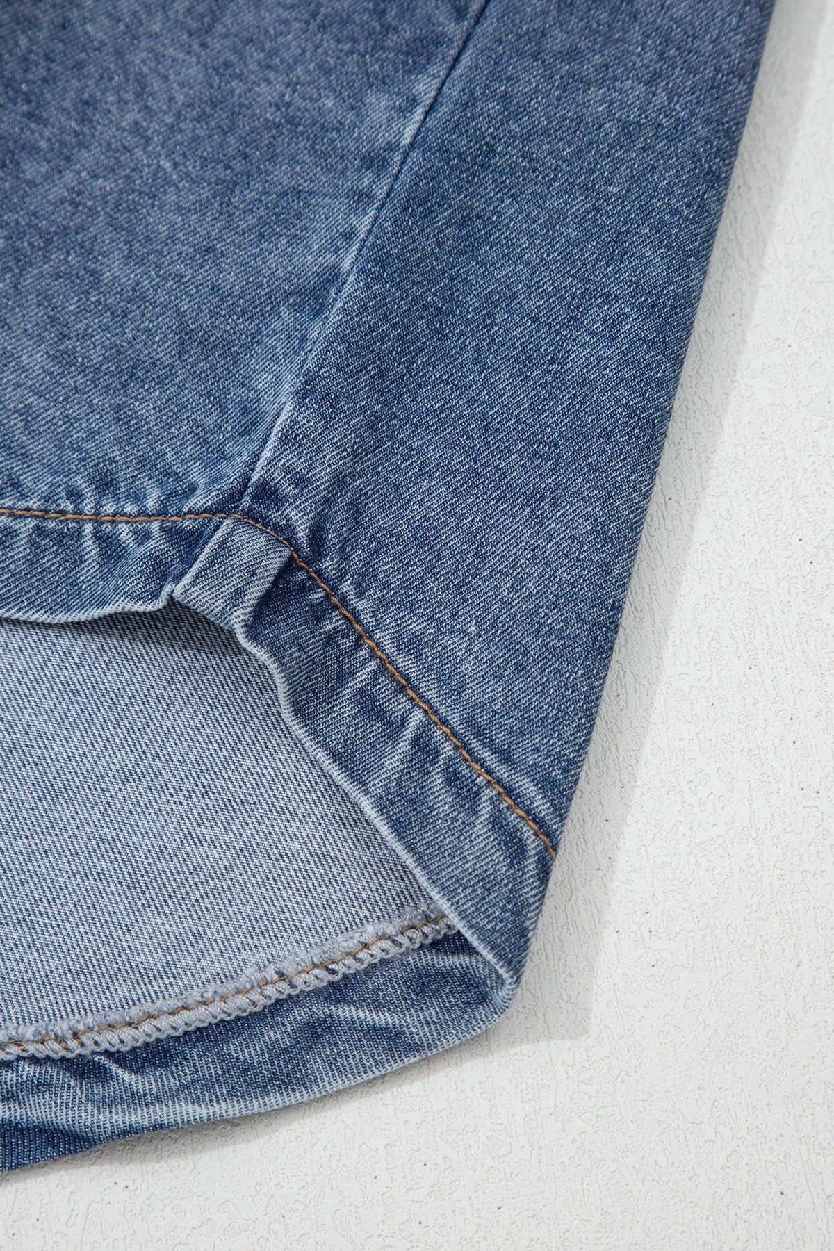 DANNIE RAE DENIM SHORT SLEEVE BUTTON SHIRT